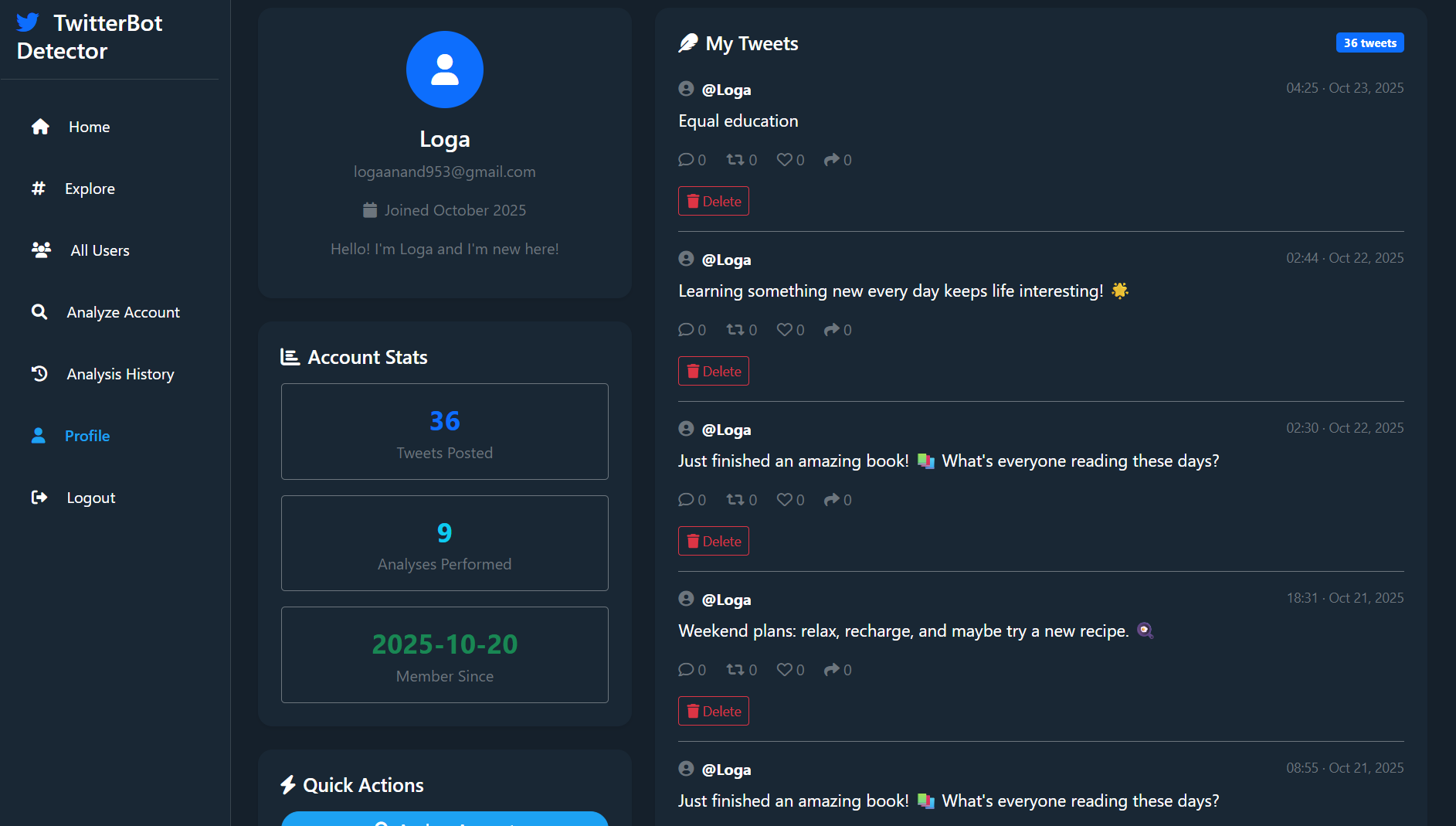 Fake Bot Detection on X project preview